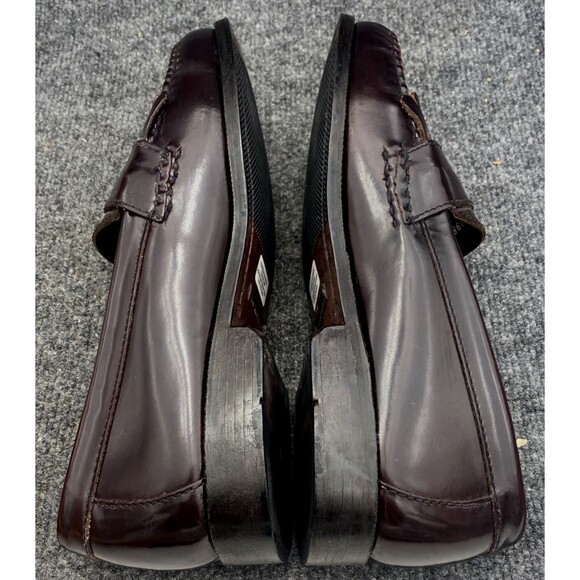 Bostonian Mens 10 M Burgundy Fringe Kiltie Buckle Loafer Leather Upper 27098 - Picture 8 of 13